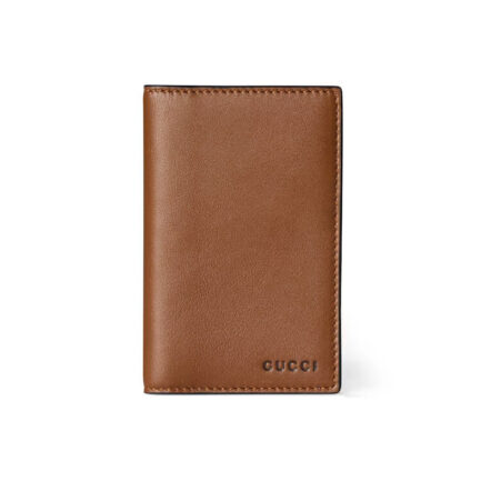 Gucci GG Emblem Bi-Fold Embossed Card Case