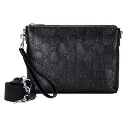 Gucci GG Embossed Medium Messenger Bag