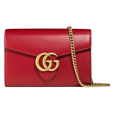 Gucci GG Marmont Leather Chain Wallet