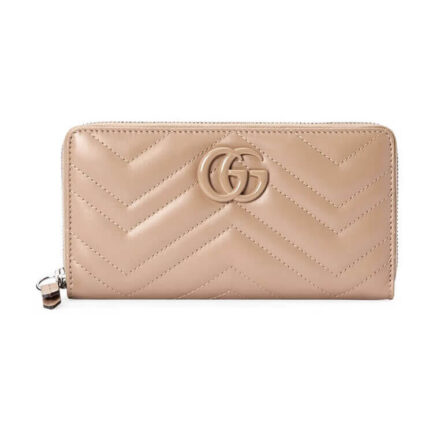 Gucci GG Marmont Matelasse Zip Around Wallet