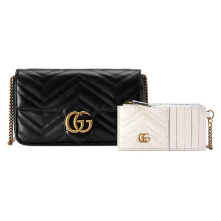 Gucci GG Marmont Mini Card Case Chain Wallet