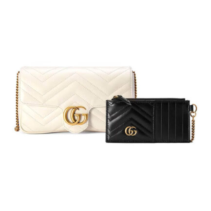 Gucci GG Marmont Mini Card Case Chain Wallet