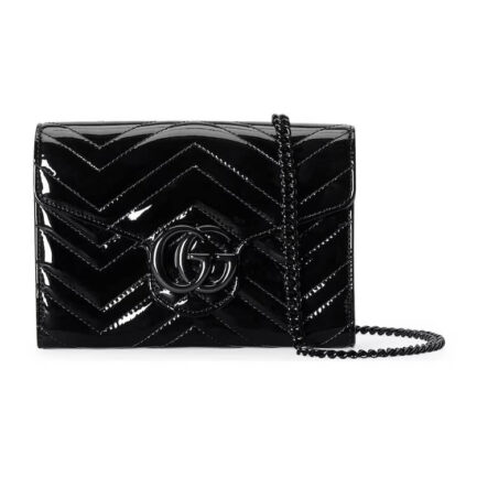 Gucci GG Marmont Patent Matelasse Mini Bag